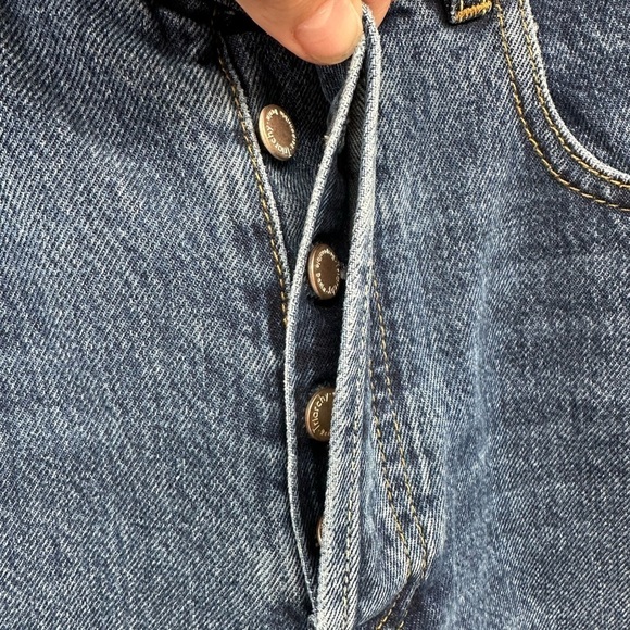 Y2K NWT TRIARCHY MOM highrise button relaxed tapered trendy stylish blue jean 27 - Picture 3 of 12